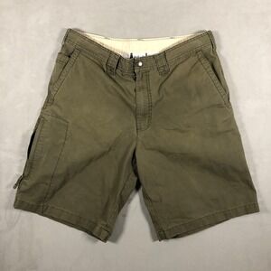Columbia Mens Cargo Shorts 34 Olive Khaki Outdoor Hiking Cotton Inseam 9"